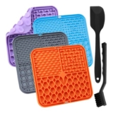 4 Pcs Licky Mats for Dogs Puppy, Lick Mats with Suction Cups for Pet Slow