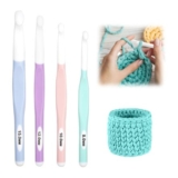 4-Piece Crochet Hook Set, 815mm, Rubber Handles