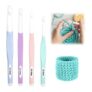 4-Piece Crochet Hook Set, 815mm, Rubber Handles