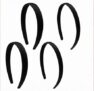 4 Pieces Black Headbands for Women Girls, Non-Slip Thin Satin & Vintage Plastic Hairbands, 1.5 cm / 2 cm Wide, Flexible Comfortable Fashion Headbands