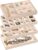 4 Pieces Jewellery Organiser Trays, 21×12.5×2.5cm Stackable Jewellery Drawer Organiser, Drawer Jewelry Divided Storage Holder for Necklaces, Bracelets, Earrings, Rings, Brooches and Hairpins(Beige)