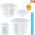 4 Pieces Silicon Measuring Cups, 10/100/250/500ml Epoxy Resin Mixing Kit with Clear Graduations, Silicone Measuring Cup Mixing Cup for Epoxy Resin, Casting Mould, Handicrafts, Laboratory
