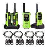 4 X Retevis RT649P IP67 Walkie Talkies for Adults, 2 Way Radio with Headset