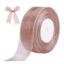 40mm X 50 Yards Double Faced Chiffon Ribbon, Rose Pink or Red