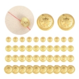 40pcs Brass Gold Decorative Buttons for Blazer 15-25mm