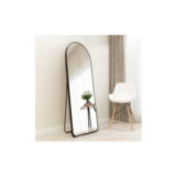 40x150cm Black Metal Frame Arched Full Length Mirror