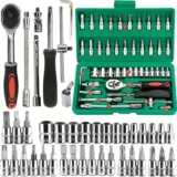 46Pcs Family Tools 1/4 Set Mechanic Tool Kits for Auto Repair with code. Sold by Shop1105116614 Store