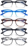 5 Pack Reading Glasses for Women – Anti Blue Light Blocking with Spring Hinges Readers for Women