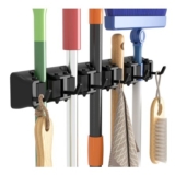 5 Slot 6 Hook Wall Mounted Broom/Mop Holder
