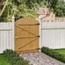 5 ft / 150cm x 105cm Semi-Braced Arch Top Strong Wooden Garden Gate – £26.99 with trial Living & Home