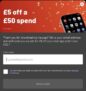 £5 off a £50 spend when downloading the Argos app