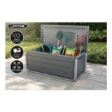 515L Light Grey Outdoor Storage Deck Box for Garden Tools