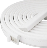 5M V-Shape Door Draft Excluder Strip, Self-Adhesive Window Weather Stripping Tape – Thick Design for Large Gaps (4mm-8mm), Soundproof & Insect-Proof Seal, Thermal Insulation for Doors Windows (White)
