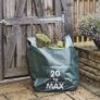5x Heavy duty Green Garden sack, 150L 20kg