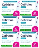 6 Months Supply Cetirizine Hayfever Allergy Tablets 30 x 6 – Sold & Shipped by Your247Chemist