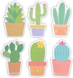 6-Pack Cactus and Succulent Shaped Sticky Notes, 6 Designs