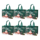 6 Pack Christmas Gift Bags with Tote Handles