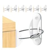 6-Pack Metal Anti-Tip Furniture Straps for Baby & Pet Safety Heavy-Duty