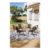 6-Pack Vintage Rattan Stackable Armchairs, Black Outdoor Patio Set