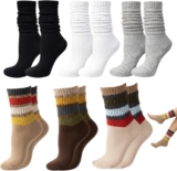 6 Pairs Slouch Socks Women, Sweater Socks for Women, slouch socks, Cosy Boot Socks for Casual Wear and Fashion Outfits
