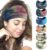 6Pcs Headbands for Women Wide Knotted Turban Bandana Boho Head Scarfs Wraps Yoga Hairbands Fabric Elastic Headband Sport Running Headscarves (14Multicolour)