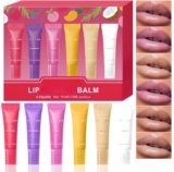 6Pcs Hydrating Lip Glow Oil,Plumping Lip Gloss Sets for Teenage Girls,Moisturizing Lips Oil with Shine,Lips Balm Gift Set,Long-Lasting Balm Glitter Gloss,Non-Sticky Glossy Finish,Cracked Dry,10ml