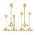6pcs Candle Holders – Tall Metal Taper Stand, Gold