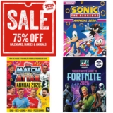75% Off All Annuals / Diaries / Calendars – Disney / Match Attax / Fortnite / Pokémon & More