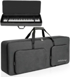 76 Key Keyboard Gig Bag, 600D Oxford Portable Electric Piano Case with 10mm Padding, Waterproof Shockproof Keyboard Backpack with Adjustable Shoulder Straps (For 76key-119 17 50cm)
