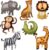7pcs Jungle Safari Animal Balloons – Various Animal Theme Party Balloons for Kids Zoo Party Decoration Supplies – Monkey, Elephant, Zebra, Leopard, Crocodile, Giraffe Shaped