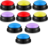 8 PCS Answer Buzzers Button Answer Buzzer Game Show Buzzer Recordable Button Classroom Buzzers for Christmas Team