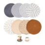 8-Piece Cotton Woven Absorbent Coaster Set, 11 Cm Round