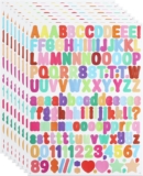 8 Sheets 0.5 Inch Small Vinyl Letter Sticker for Scrapbooking, Sticky Alphabet Stickers for DIY & Crafts – Ture Colour