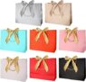8 pieces Gift Bag Medium, Presents Gift Bags with Ribbon Birthday Gift Bags for Presents, Birthday, Anniversary, Souvenirs, 32 X 25 X 11cm, multicolor