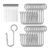 80 Pcs Silver Stainless Steel S-Shaped Curtain Hooks