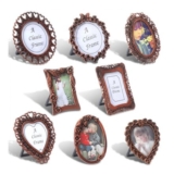 8Pcs Mini Vintage Picture Frames with Storage Box