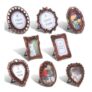 8Pcs Mini Vintage Picture Frames with Storage Box