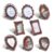 8Pcs Mini Vintage Picture Frames with Storage Box