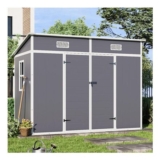 8ft W X 4ft D Pent Plastic Tool Shed