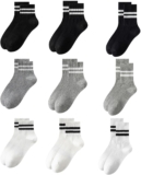 9 Pairs Of Mid-Tube Socks, Sports Socks, Simple And Versatile Socks, Soft And Breathable Cotton Socks, And Elastic Socks.