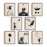 9 Set Banksy Wall Art Prints 8x10inch