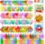 90 PCS Party Bag Fillers Kids – Party Bag Toys Return Gifts Birthday Party, Mini Pop it Poppet Keyring, Party Favours for Unisex Kids (60 Fidget Toys 30 Bags)