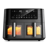 9L Dual Air Fryer with Visual Window and 9-in-1 Presets