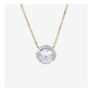 9ct Gold Real Diamond Lab-Grown Halo Necklace 1.00ct