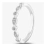 9ct White Gold 0.07ct Diamond Fancy Half Eternity Ring