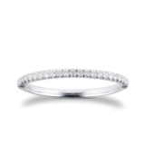 9ct White Gold 0.15cttw Diamond Stacker Half Eternity Ring