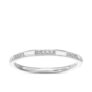 9ct White Gold Diamond Stacking Ring