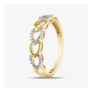 9ct Yellow Gold Open Hearts Diamond Ring 0.10ct