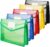 A4 Plastic Wallets Storage File Folder with Snap Buckle and Pocket A4 Waterproof Transparent File Bag