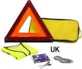 AA French Travel Kit AA5465 – Breathalysers, Warning Triangle, UK Badge, Headlamp Beam Converters, High-Vis Vest